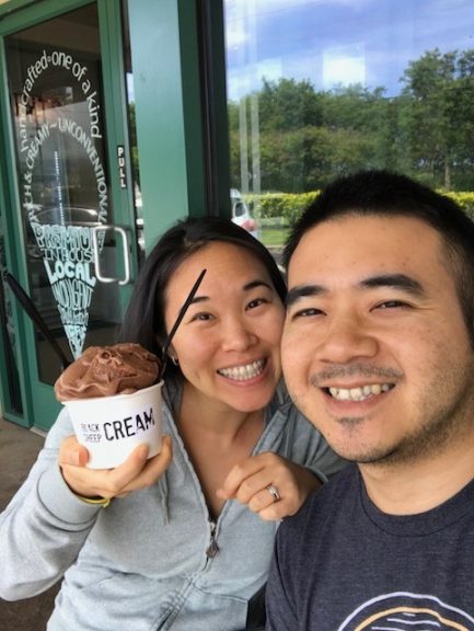 Ice cream at Black Sheep Cream, which my sister swears has the best ice cream ever!